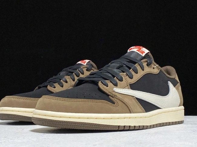 MaikeSneakers Low 1 Dark Travis Jordan OG x Air SP CQ4277-001 Mocha Scott 0804